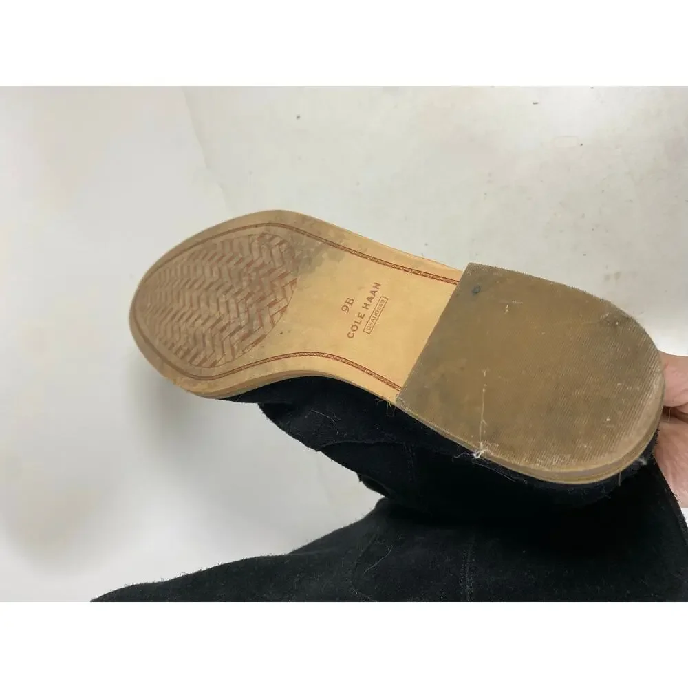 Cole Haan Rayna Hidden Wedge Booties Black Suede Women's 9B